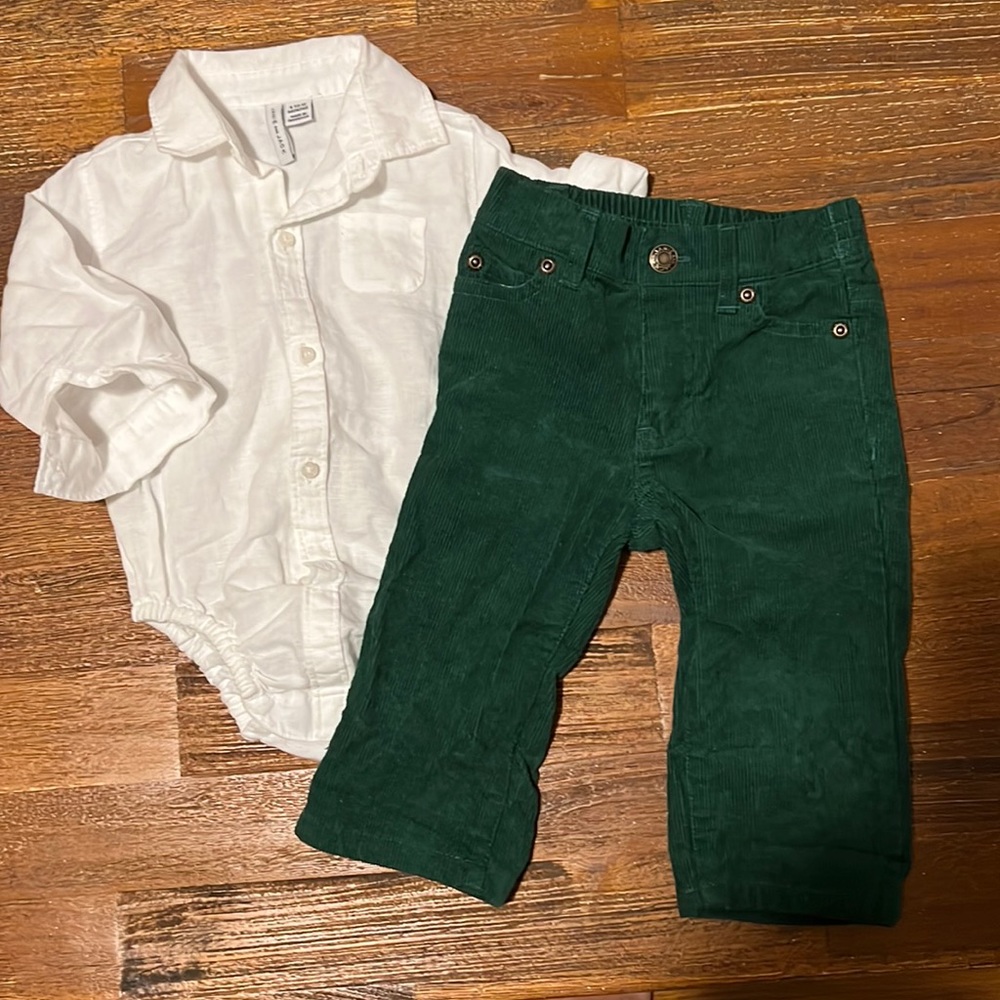 Janie and Jack set2 shirt& pants excellent condition size 6-12month